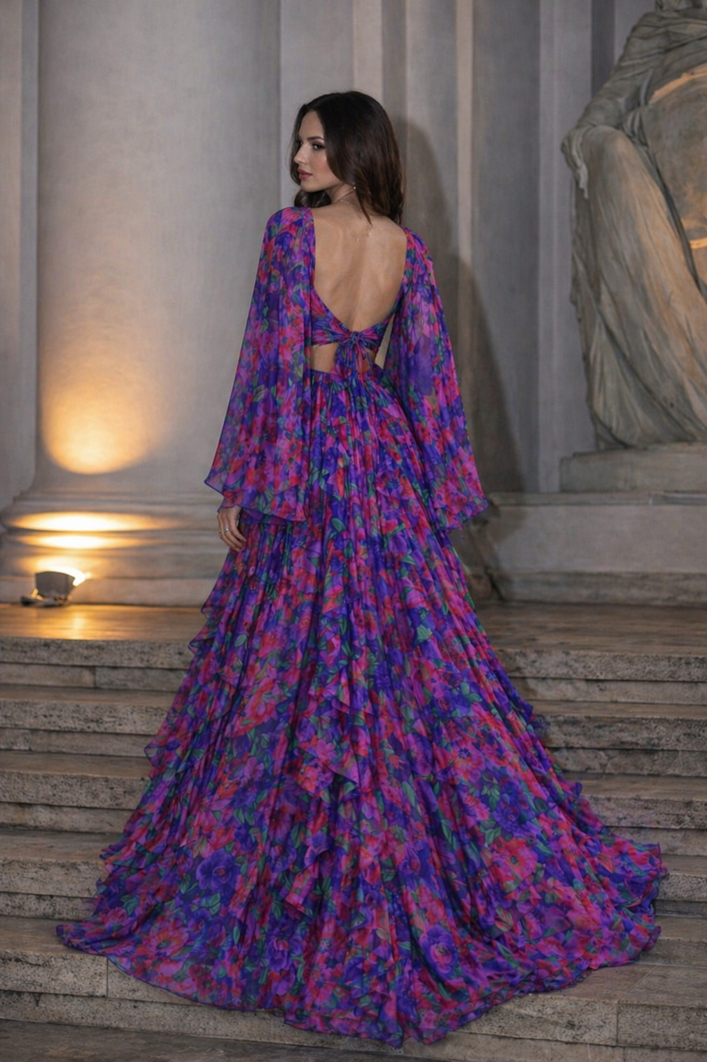 Enchanted Bloom Ruffle Gown