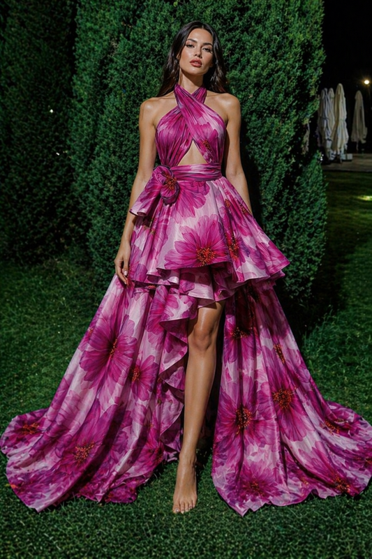 sia Bloom Cascade Gown