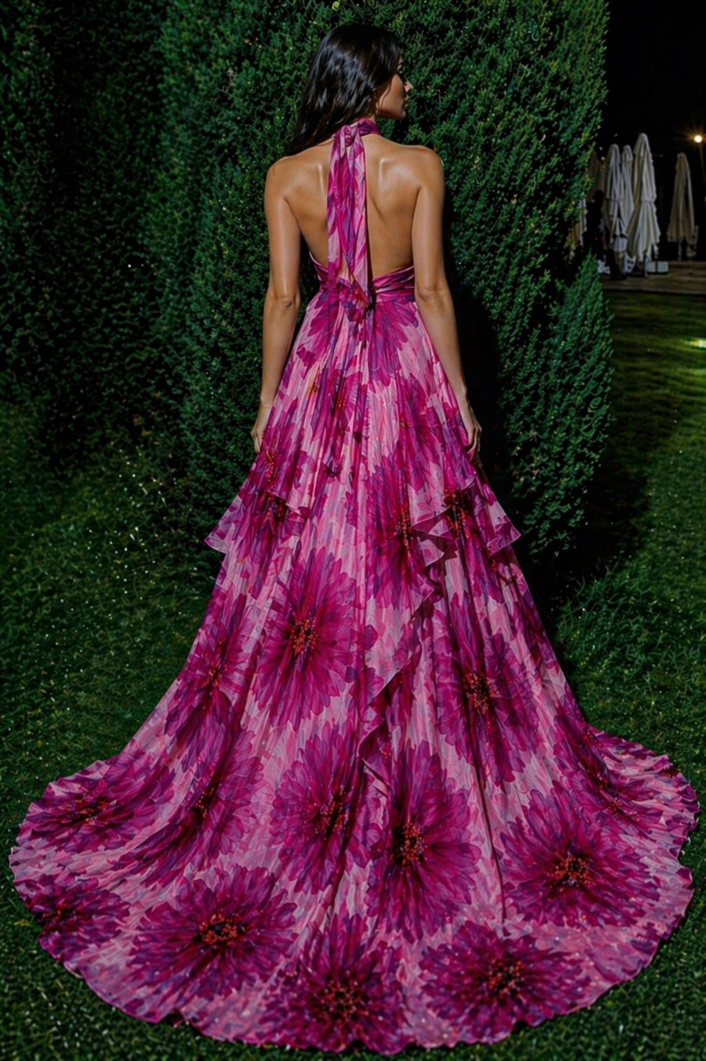 sia Bloom Cascade Gown