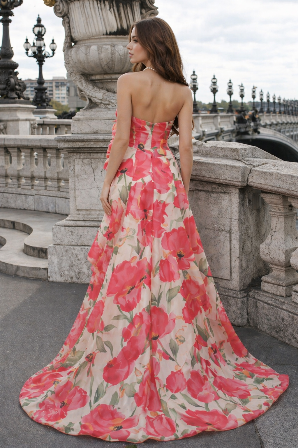 Coral Blossom Muse Gown