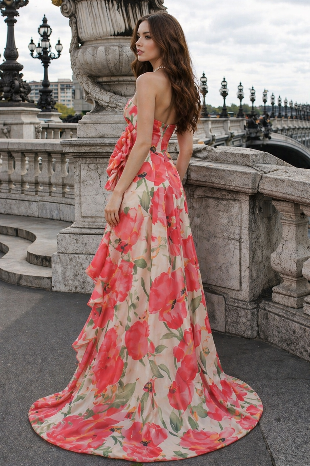 Coral Blossom Muse Gown