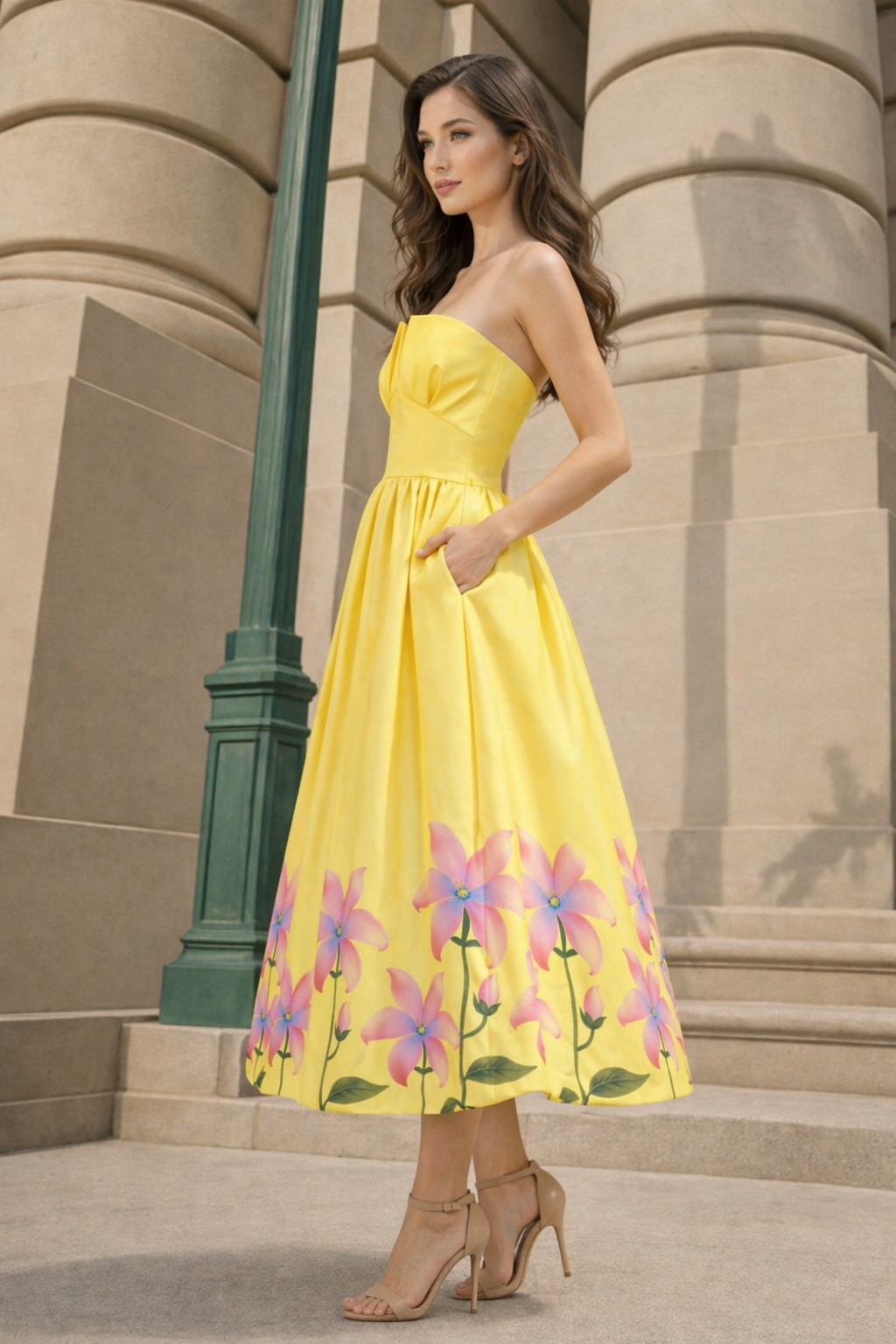 Soleil Bloom Midi Dress
