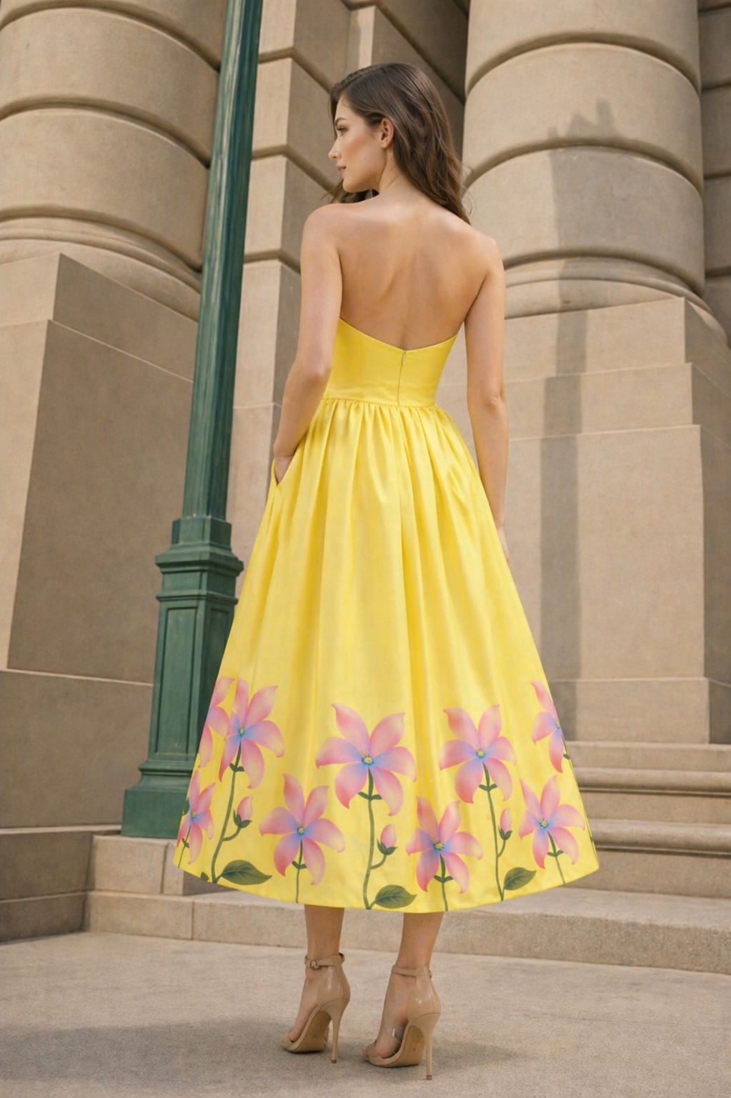 Soleil Bloom Midi Dress