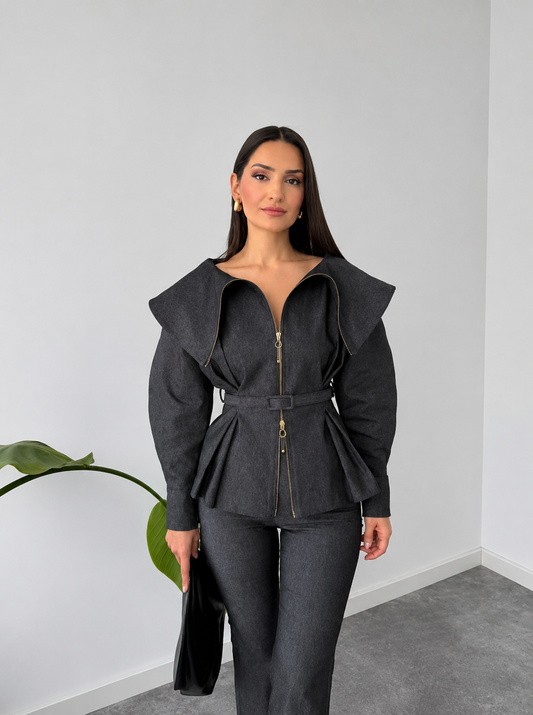 Aurora Zip Peplum Set