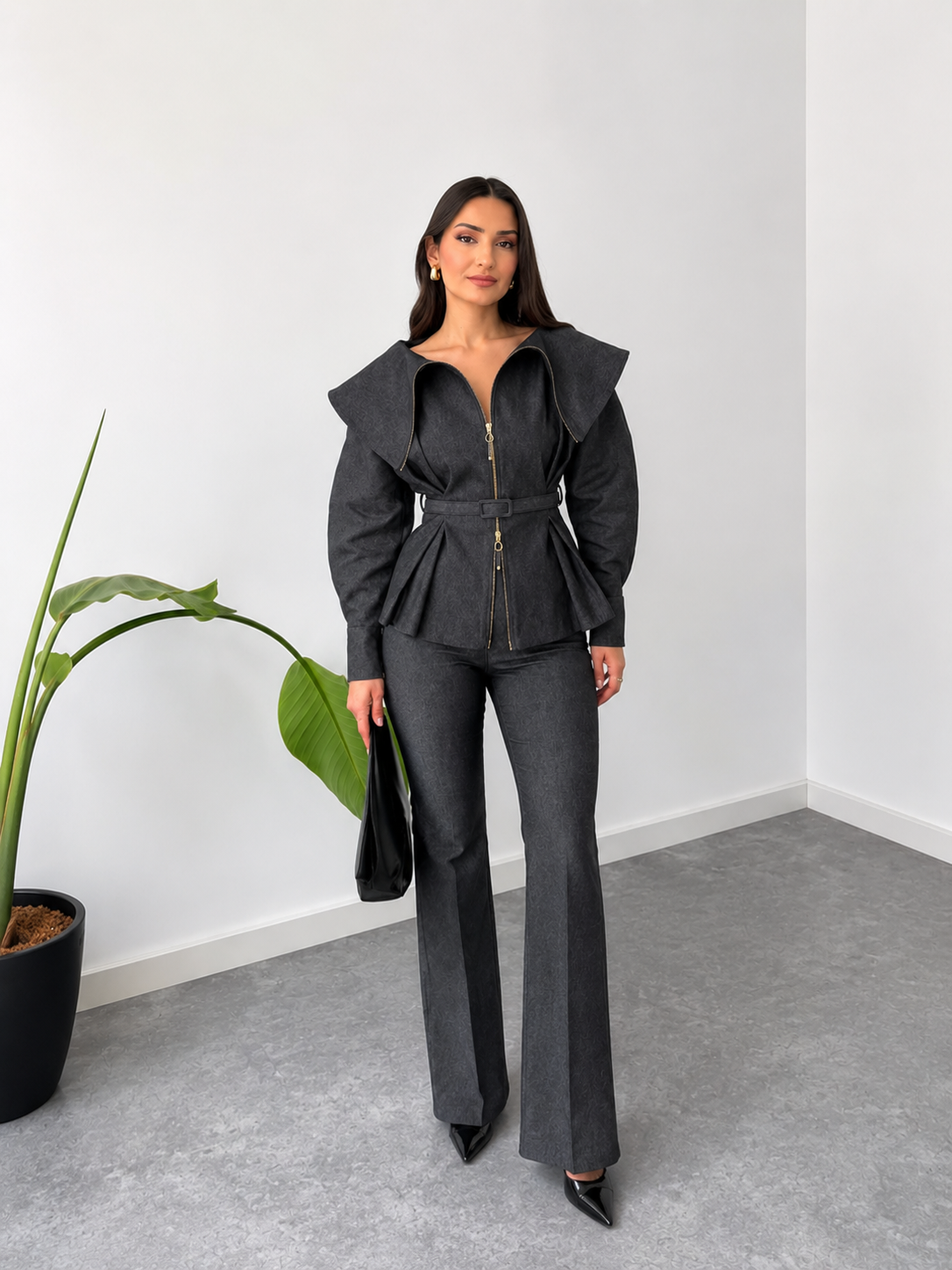 Aurora Zip Peplum Set