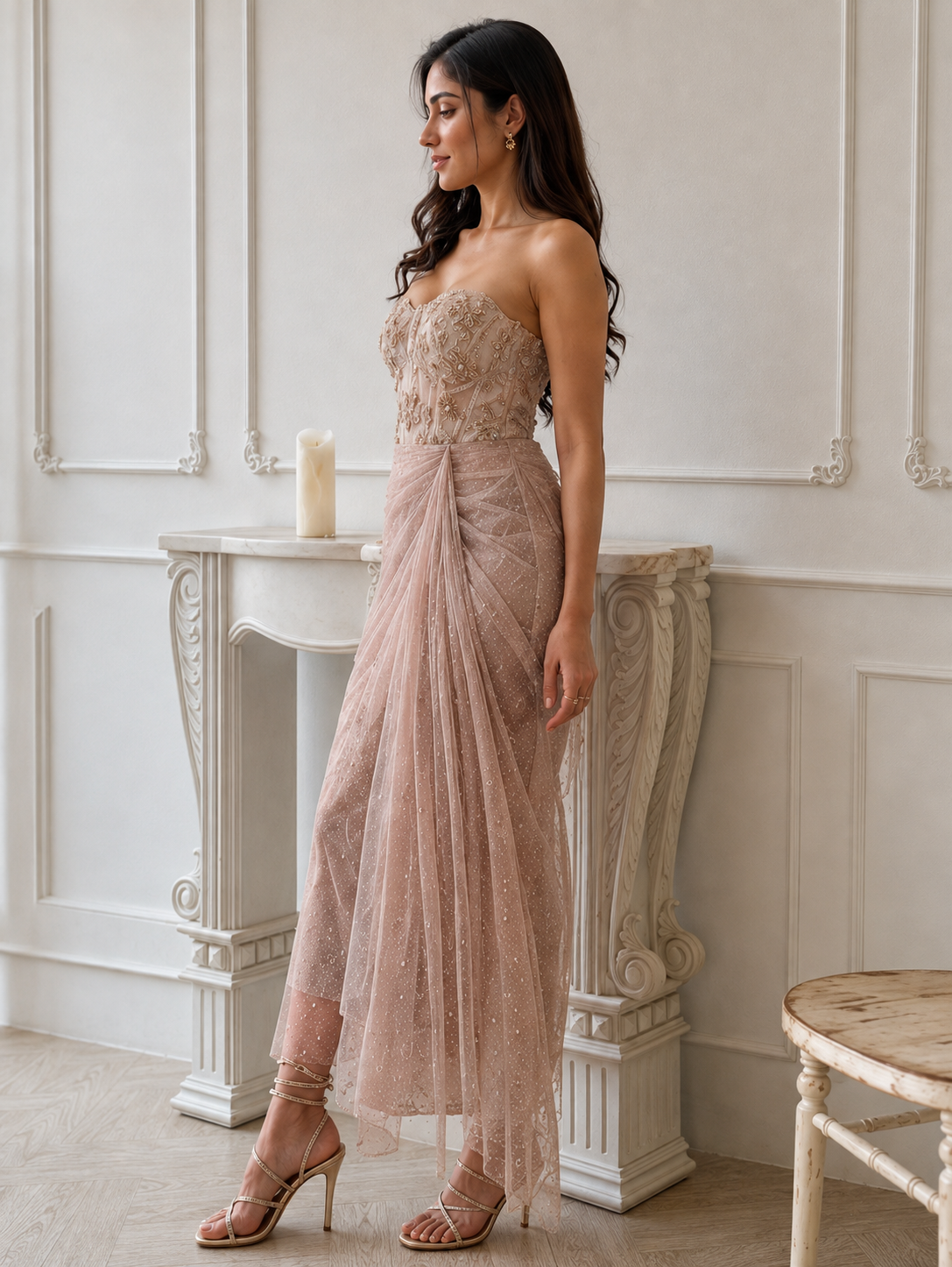 Aurora Embellished Corset Set