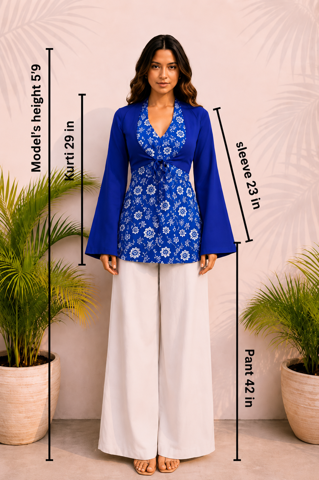 Indigo Bloom Kurti Set
