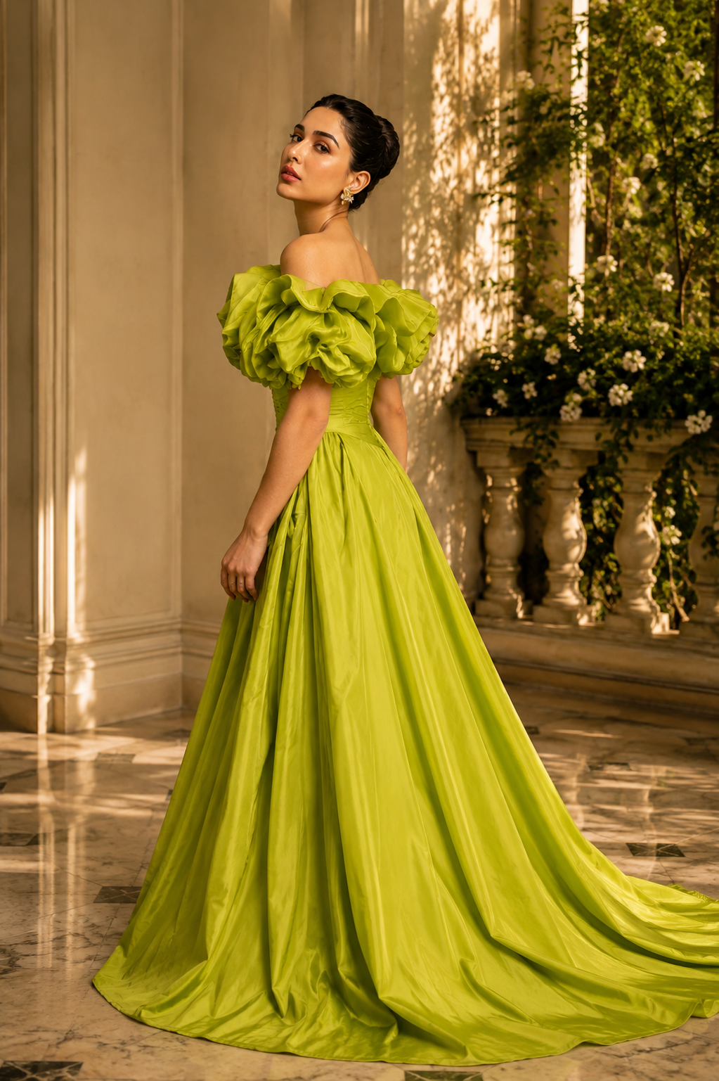 Lime Reverie Gown