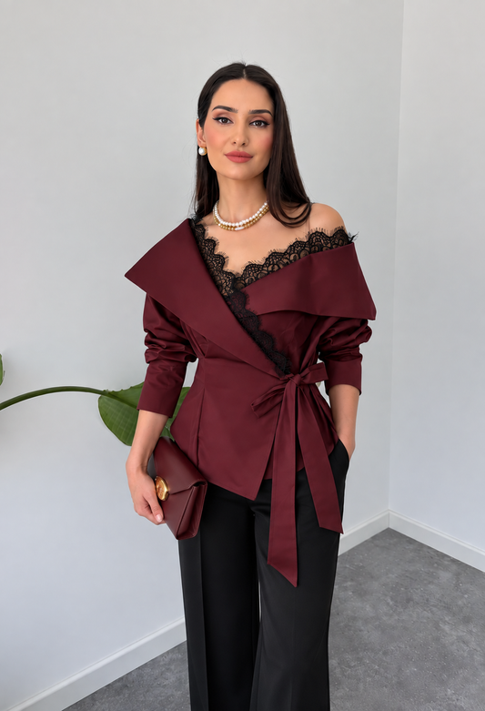 Serena Lace Wrap Shirt