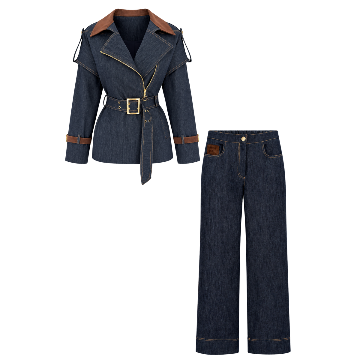 The Rivet Noir Denim Set