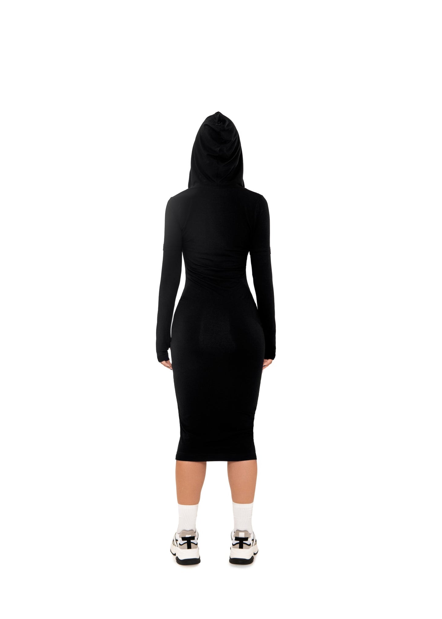 Noir Zip Curve Dress