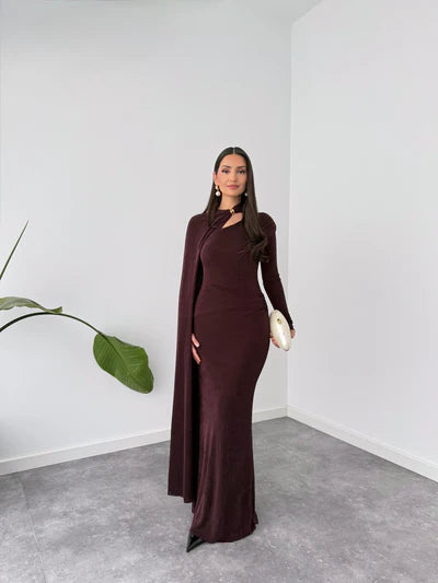Damson Cape Gown