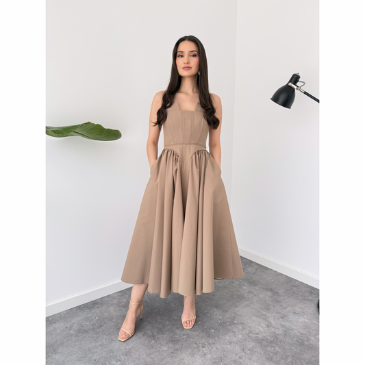 Lunaria Midi Flare Dress