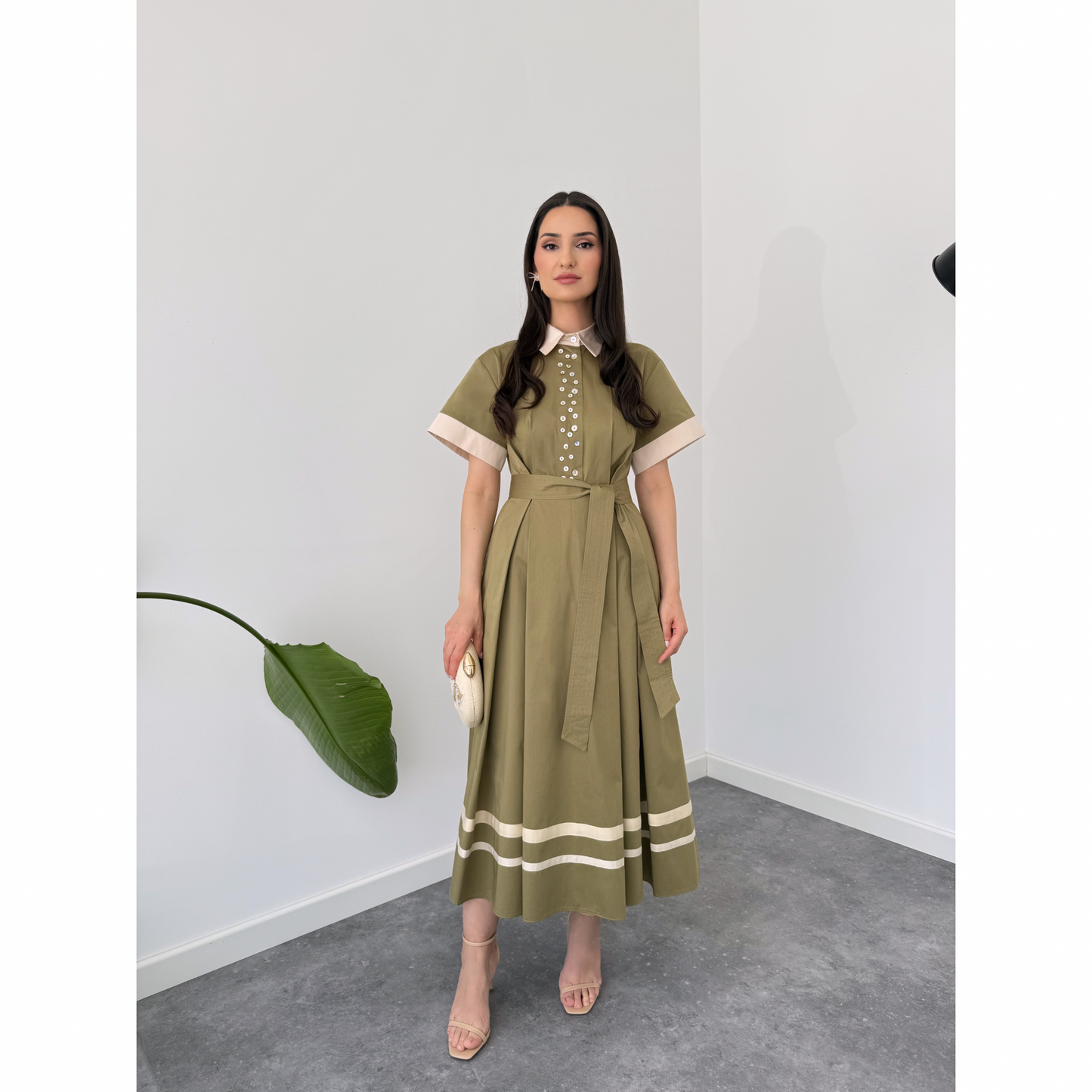 Modline Belted Midi Dress