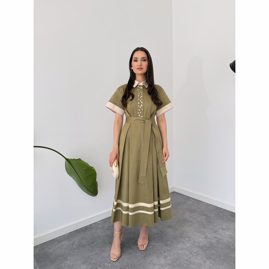 Modline Belted Midi Dress