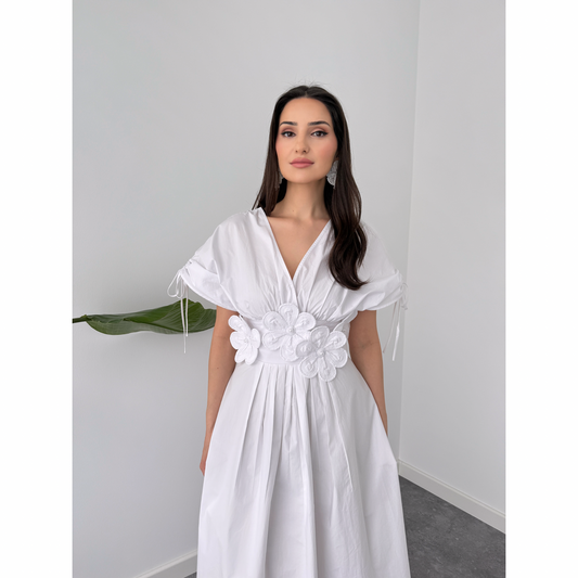 Valeria Floral Appliqué Dress