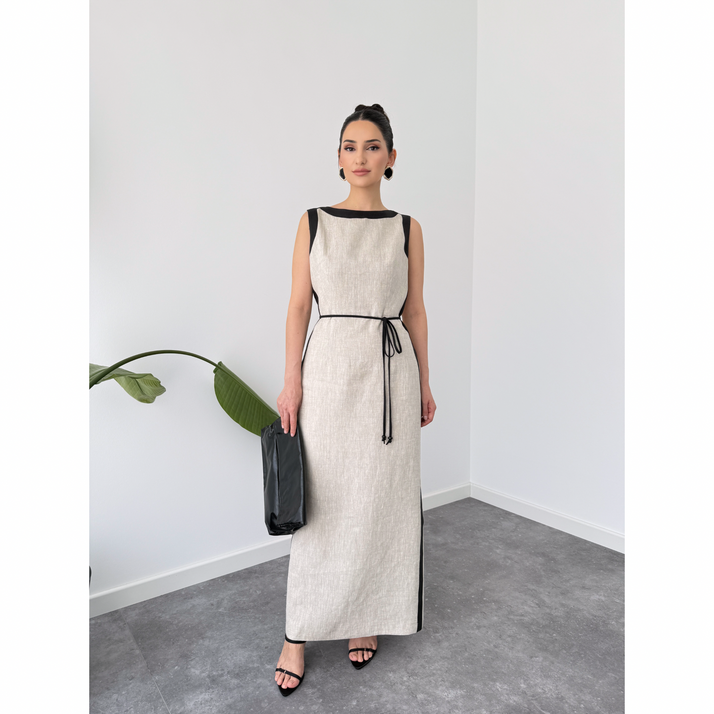 Urban Muse Linen Contrast Dress