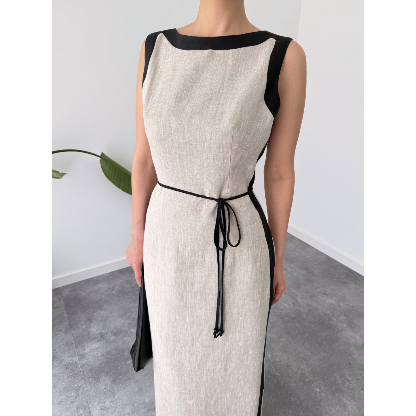 Urban Muse Linen Contrast Dress
