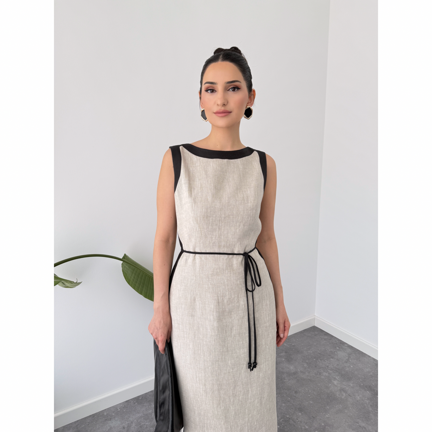 Urban Muse Linen Contrast Dress