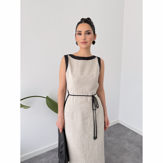 Urban Muse Linen Contrast Dress