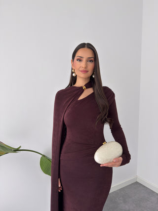 Damson Cape Gown