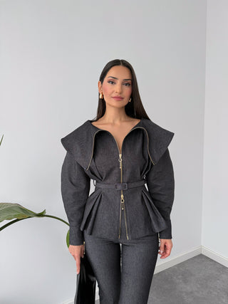 Aurora Zip Peplum Set