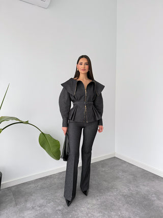 Aurora Zip Peplum Set