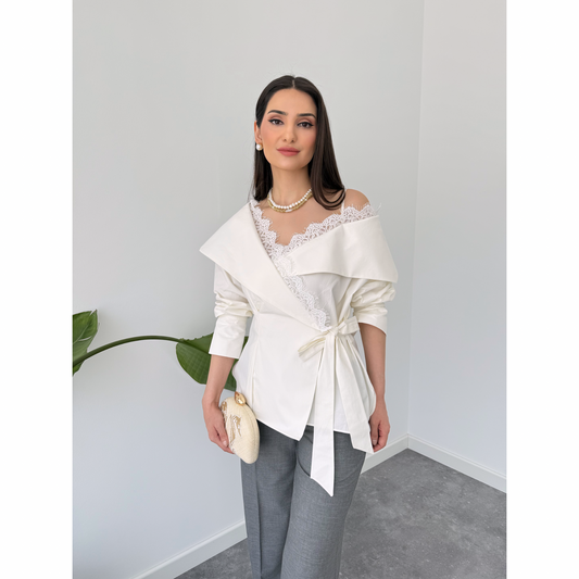 Serena Lace Wrap Shirt