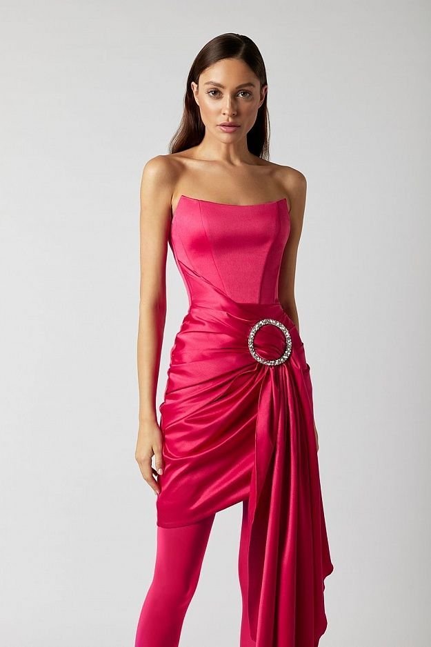Regal Corset Wrap Dress