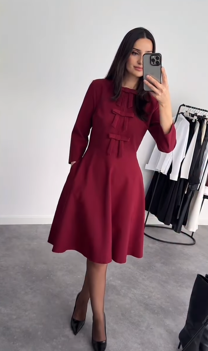 Bow Midi Dress