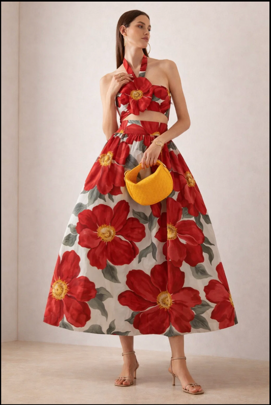 Scarlet Bloom Co-Ord Set