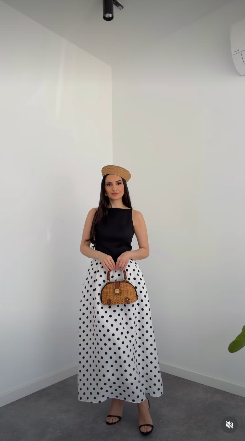 Midnight Polka Belle Dress
