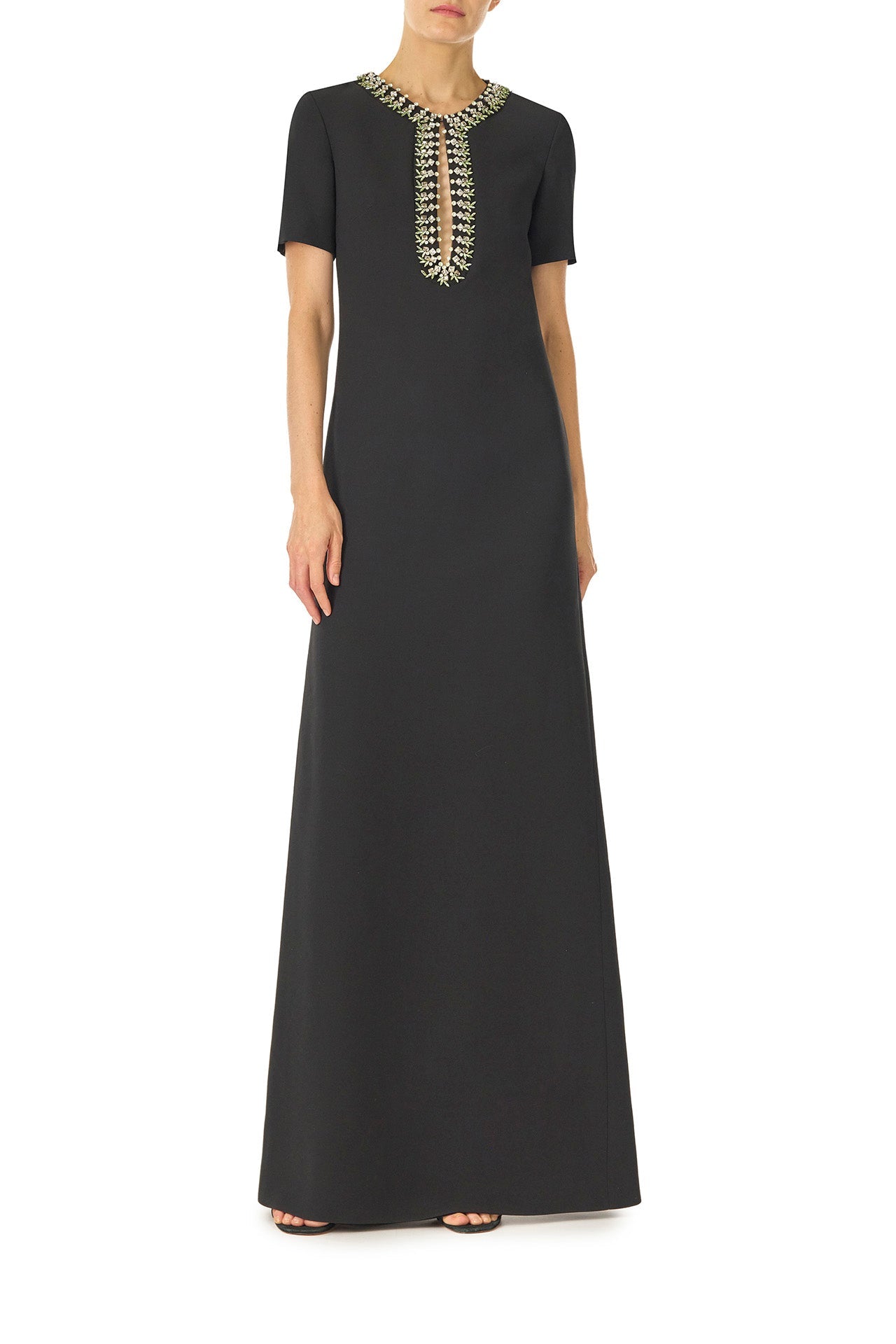 Jeweled Neck Dress