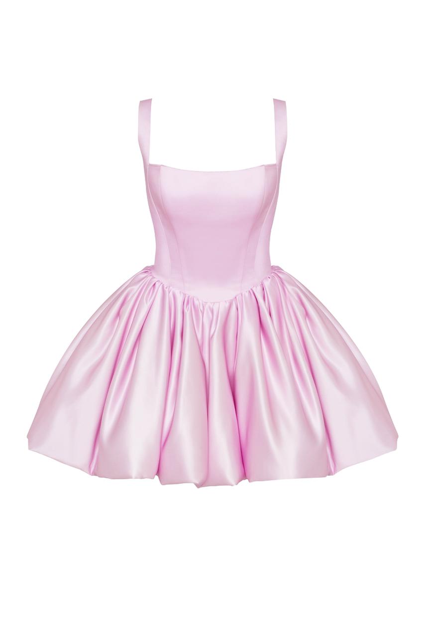 Adorable pink mini dress with puffy skirt