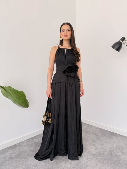 Camelia Belt Rose Dress