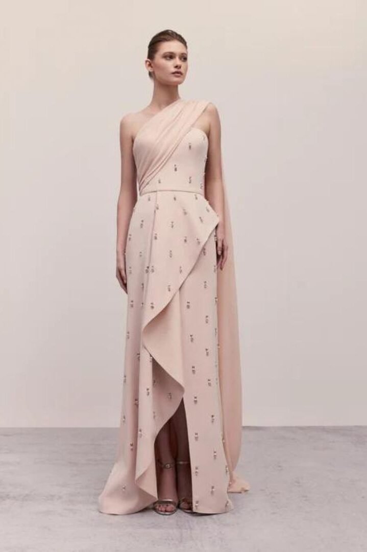 Blush Pleated Dress