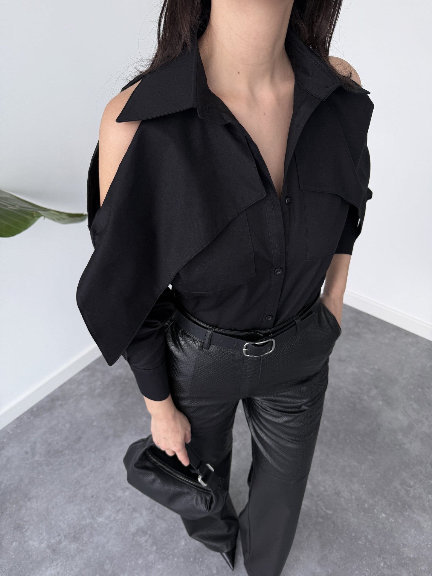 Window Detailed Shoulders Shirt