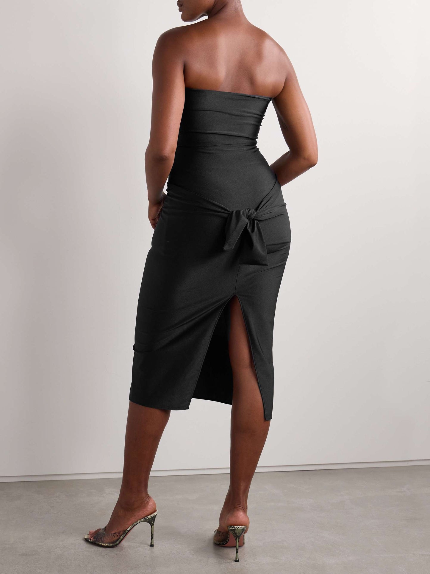 Knotted Cutout  Midi Dress